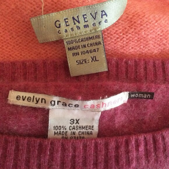 100% Cashmere Sweaters Lot of 11 Flawed Bundle Crafters Cutters Fabric DIY Multi - Picture 2 of 9